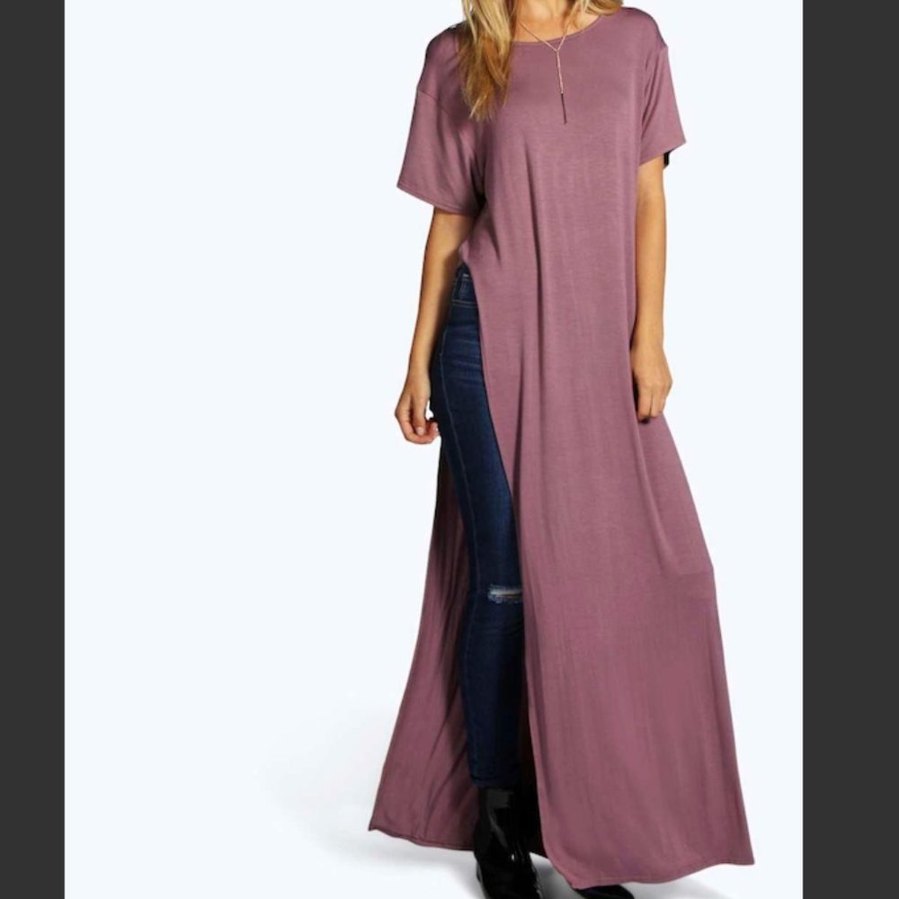 Longline Double Split Side T-Shirt